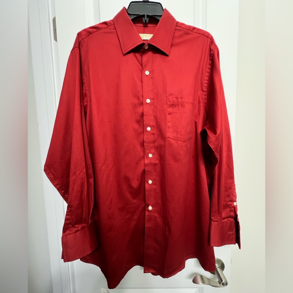 Michael Kors Red Dress Shirt